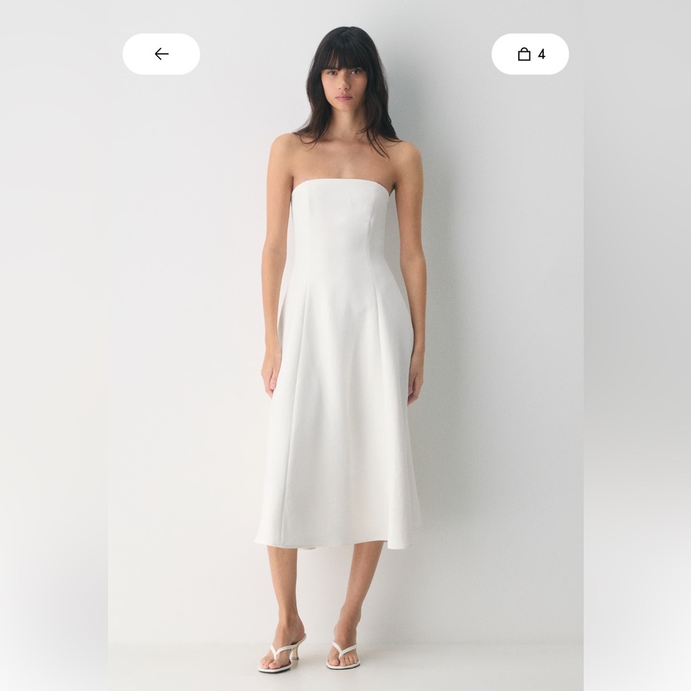 Aritzia Strapless Midi Dress